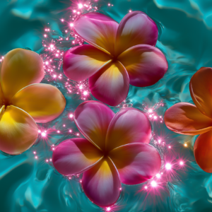 RADIANT PLUMERIA BLOOMS 1