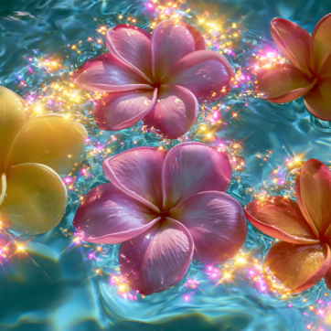 RADIANT PLUMERIA BLOOMS 2